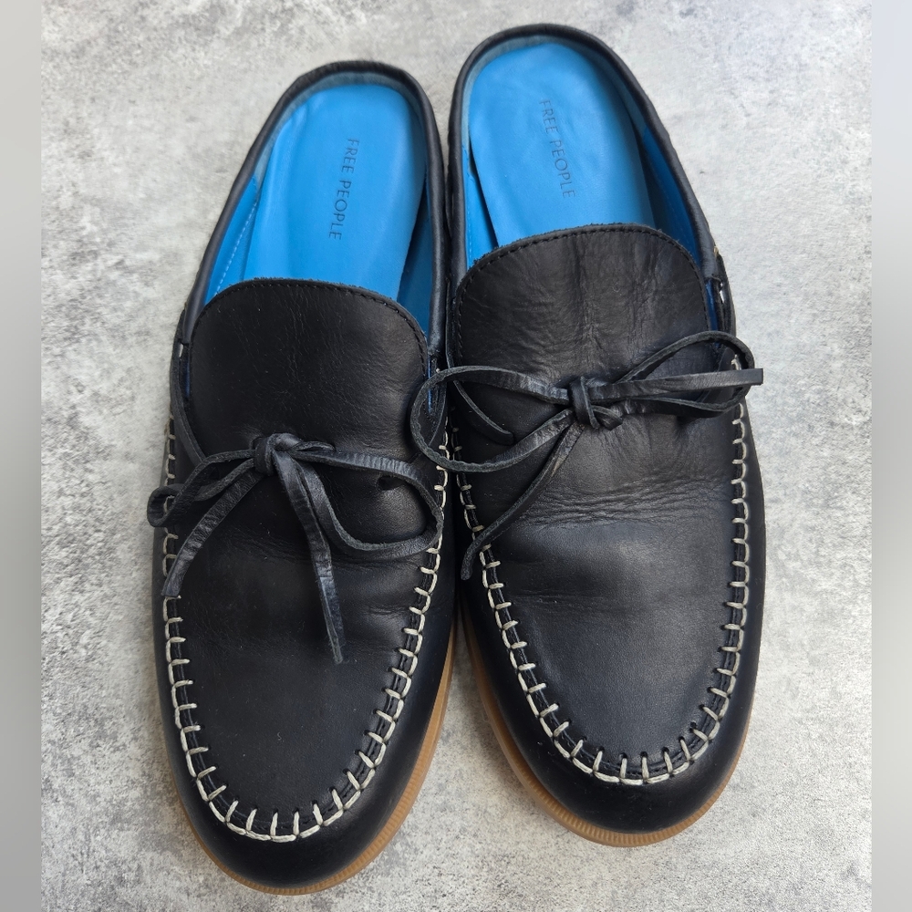 Free People Seas the Day Mules Hybrid leather loafer Size 8.5